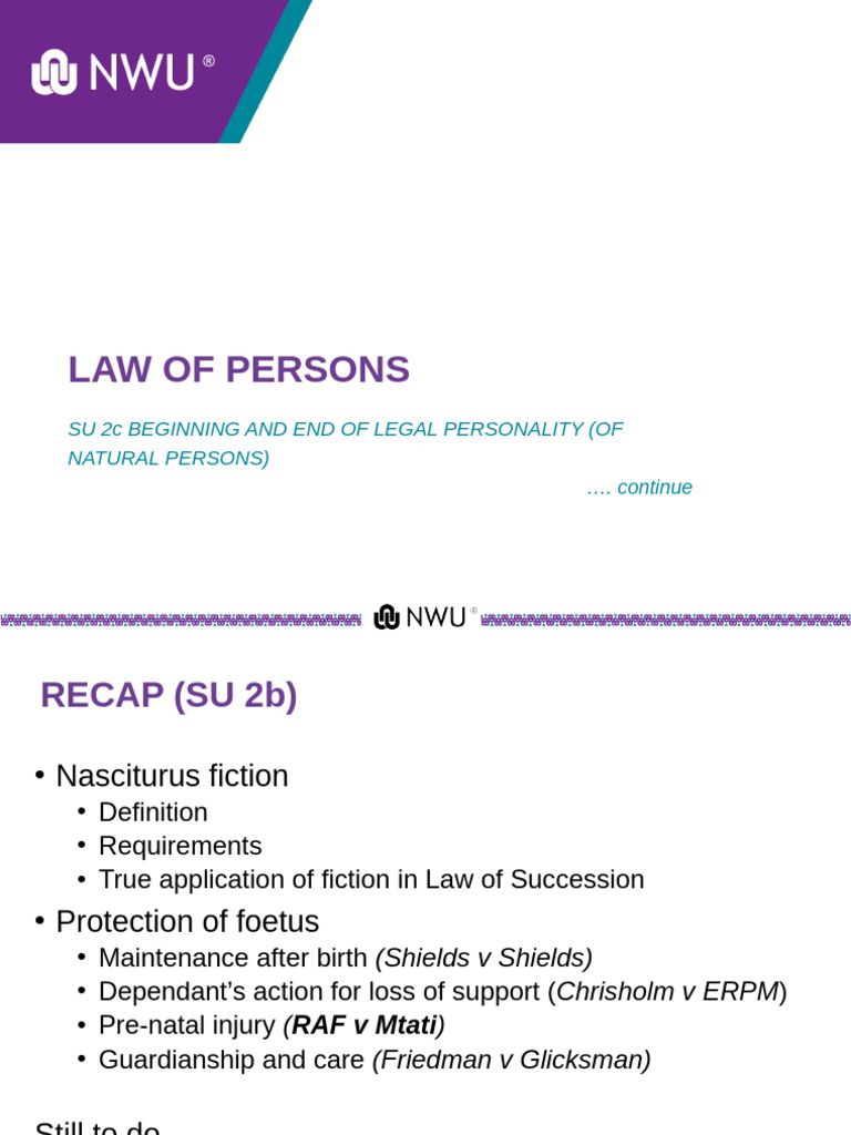 SU+2c+Legal+Personality+PP 3 | PDF | Pregnancy | Abortion