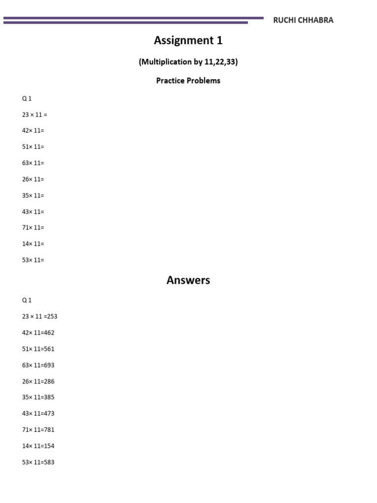 Resourses+1+(Multiplication+by+11,22,33+++Part+1) | PDF
