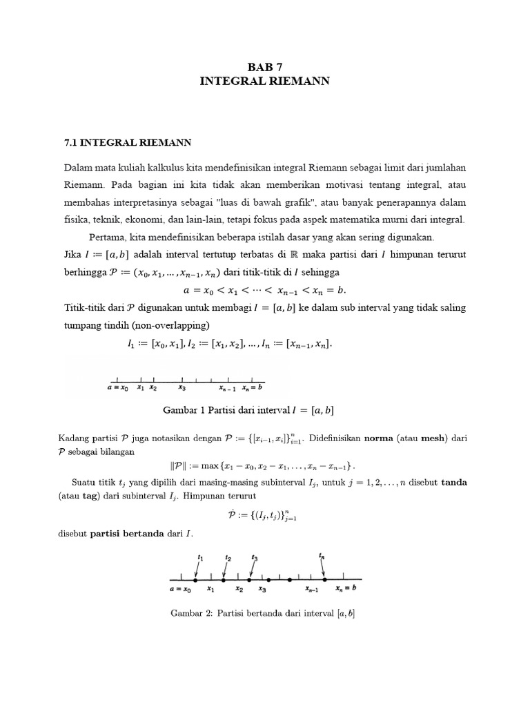 Definisi Integral Riemann dalam Matematika | PDF