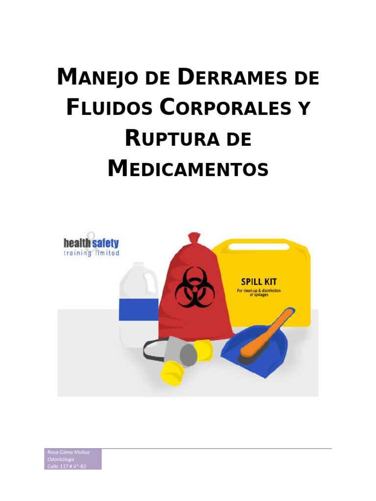 Manejo de Derrames | PDF | Microorganismo | Medicamentos con receta