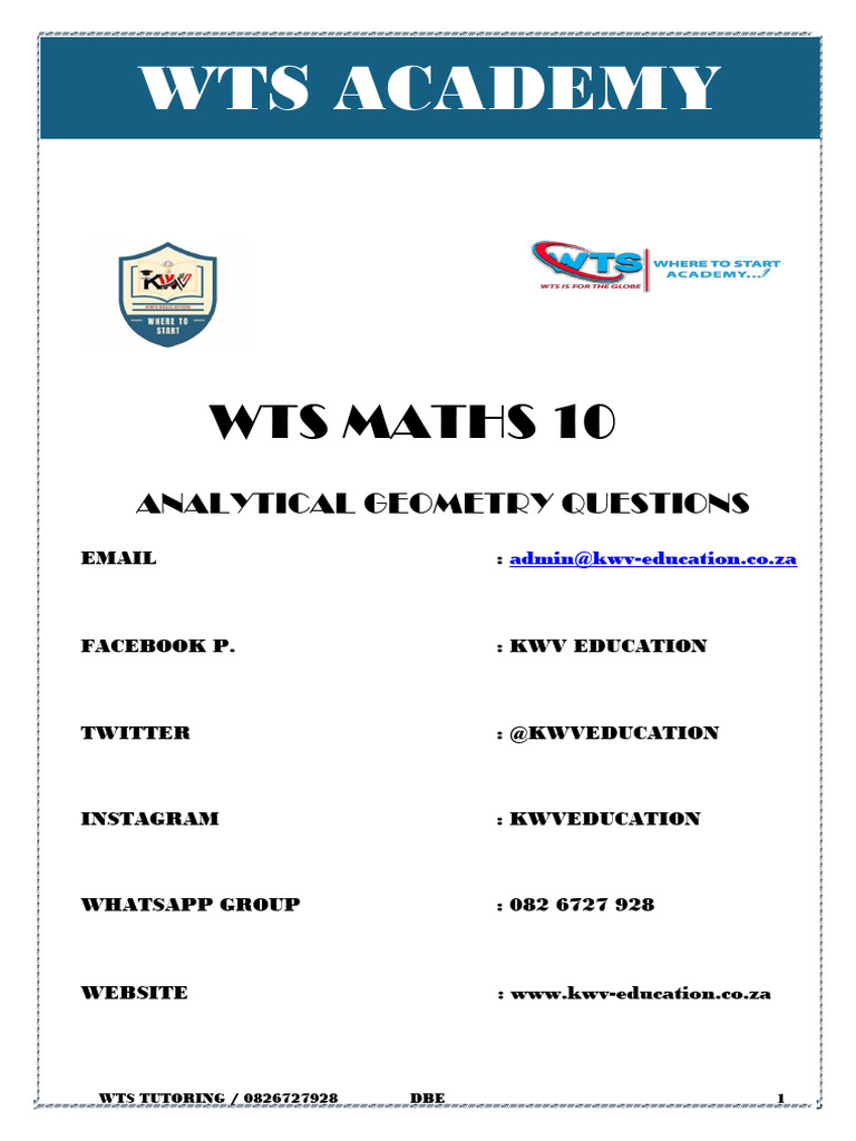 2025 Wts 10 Analyitcal Geo Questions | PDF