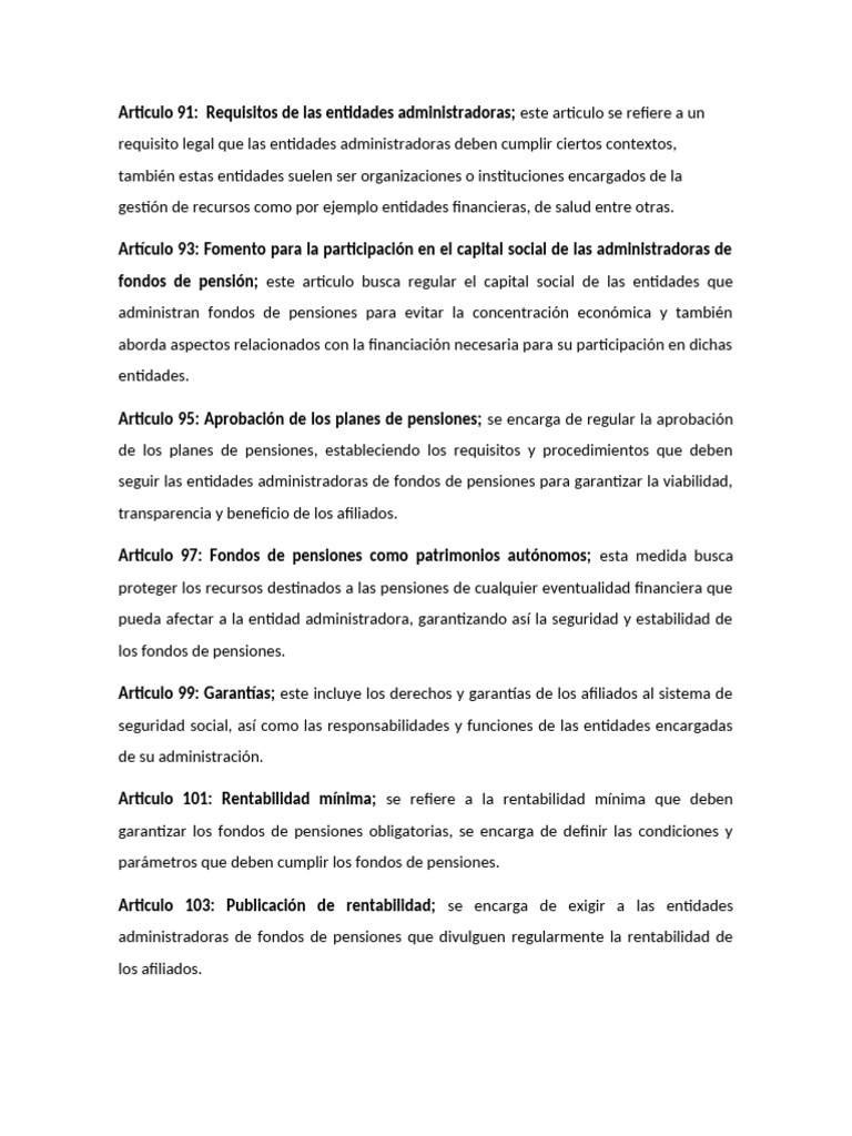 Articulo 91 | PDF | Pensión