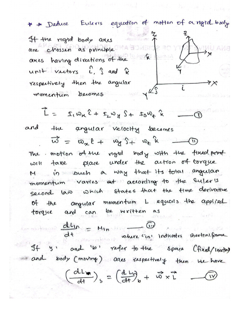Rigid Body Kinematics and Dynamics | PDF