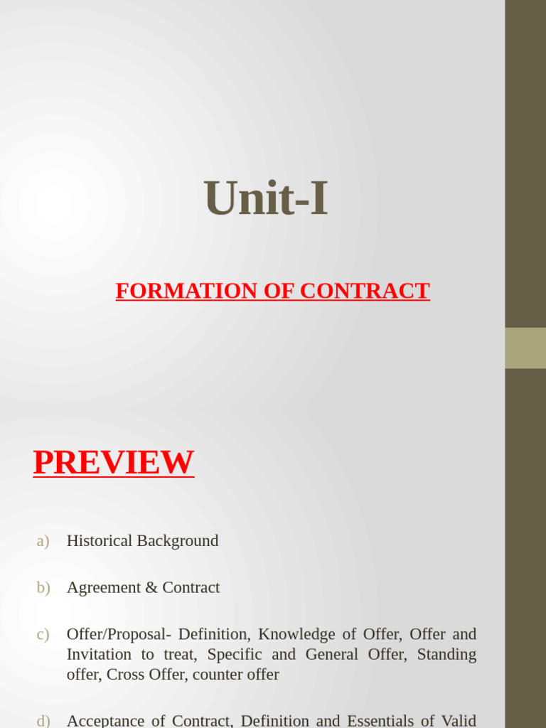 Contract U-I (1) | PDF | Offer And Acceptance | Consideration