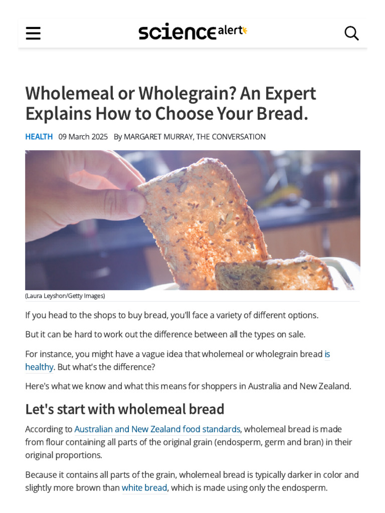 Wholemeal or Wholegrain - An Expert Explains How To Choose Your Bread ...