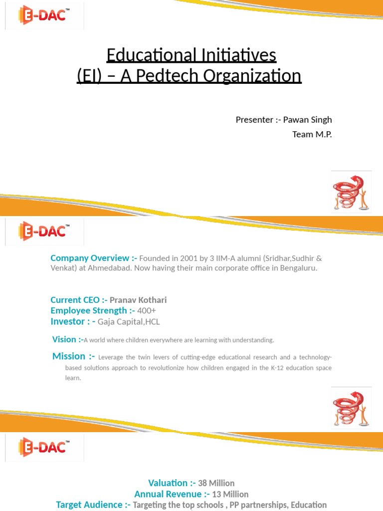 Educational Initiatives: K-12 Learning Solutions | PDF | Teachers ...