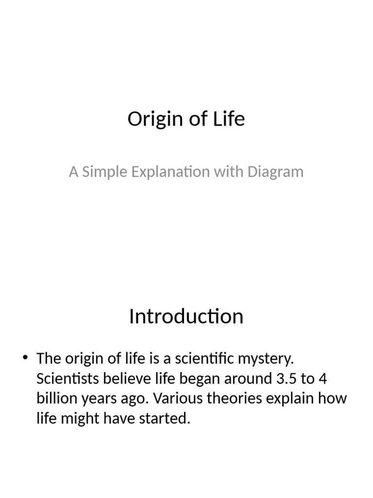 Origin of Life PPT | PDF