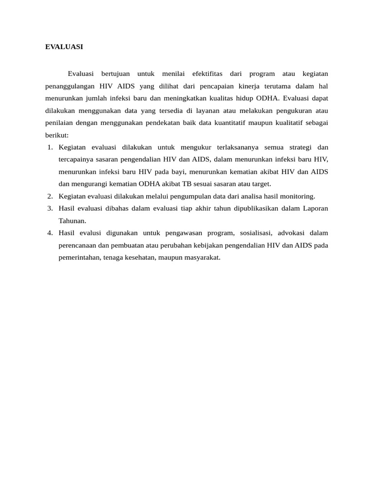 Evaluasi Promkes Hiv Aids | PDF