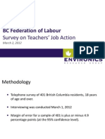BC Federation of Labour Survey On Teachers' Job Action - March 2, 2012