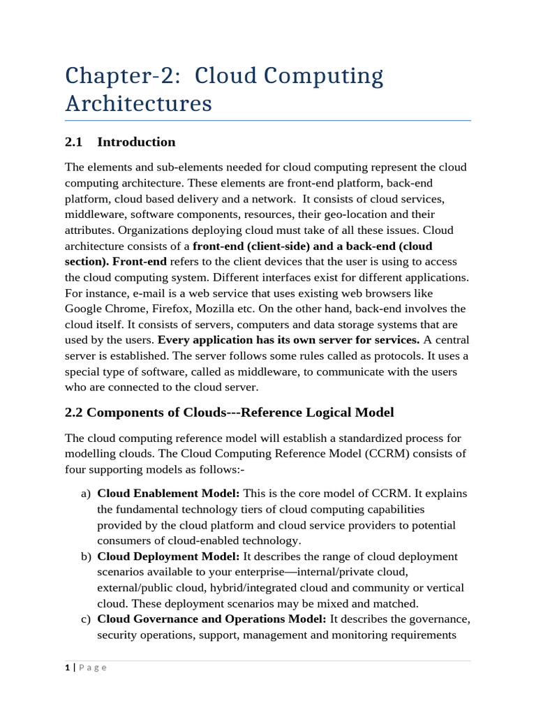 Cloud Computing Architecture Overview | PDF | Cloud Computing ...