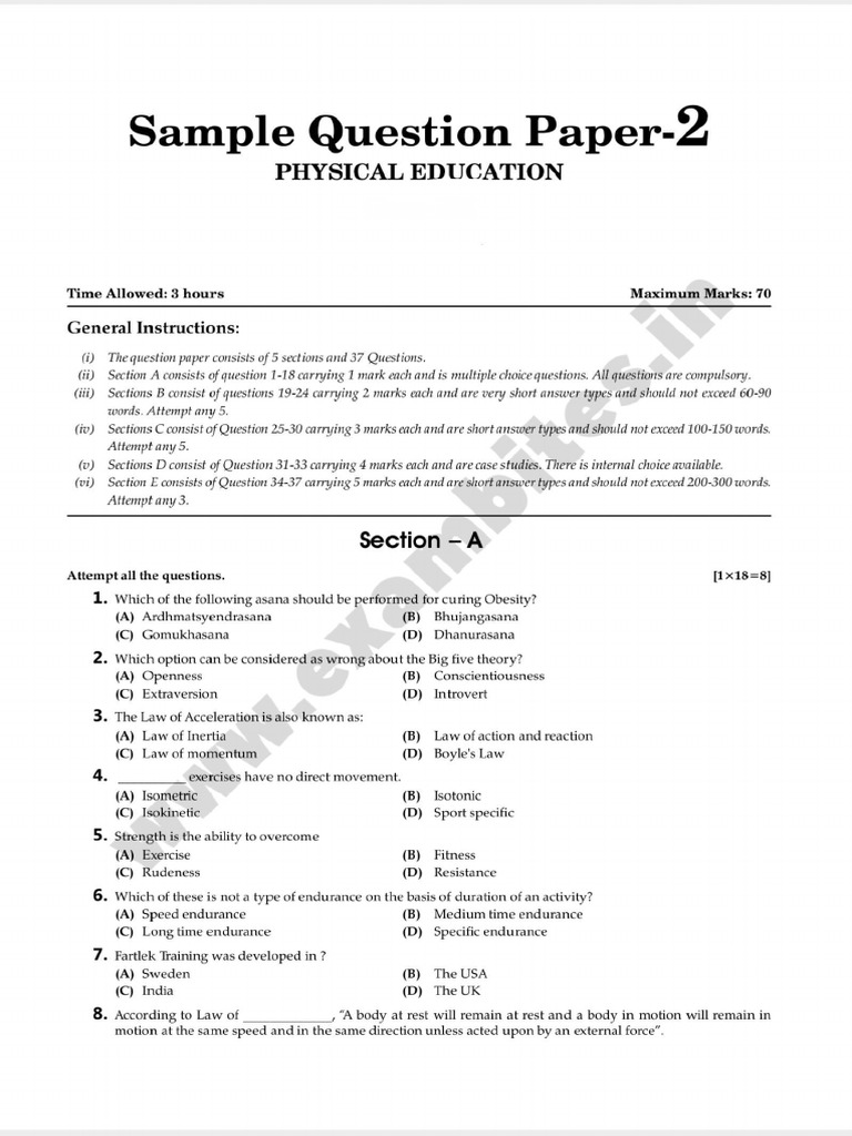 PE Sample Paper1 | PDF