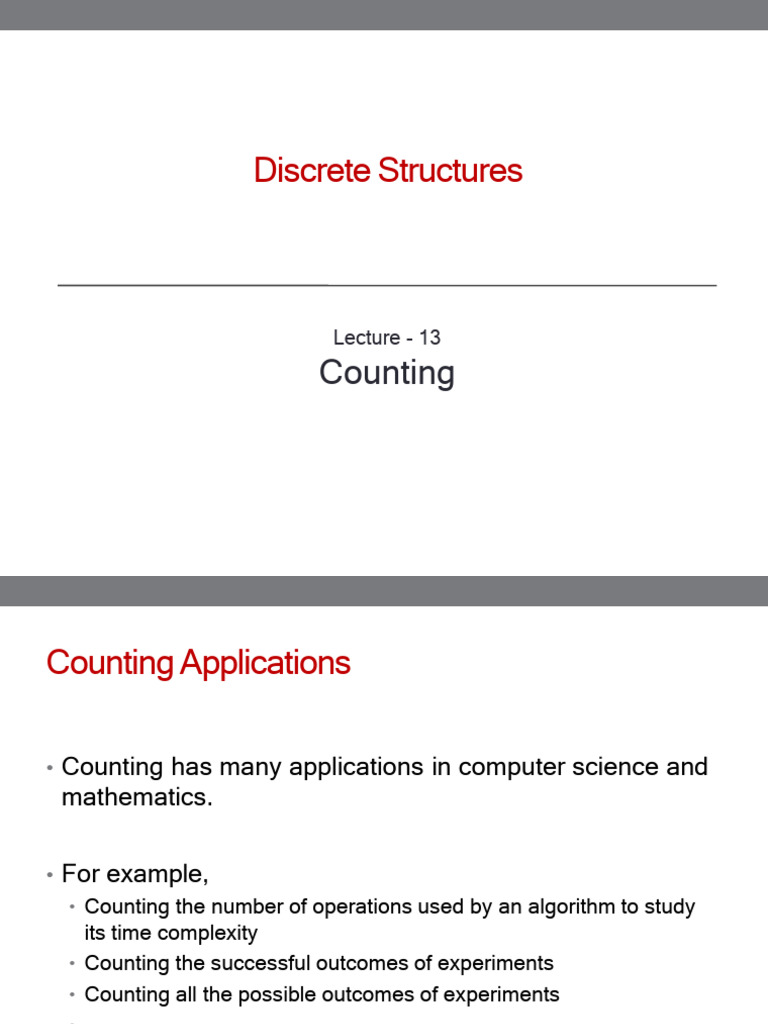 Counting Rule in Descrete Structure | PDF | Discrete Mathematics ...