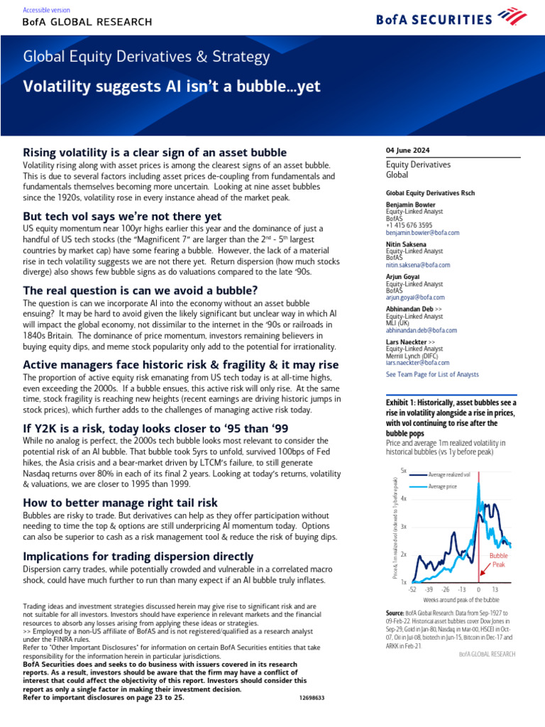 AI Bubble Risks in Global Equity Derivatives | PDF | Economic Bubble |  Stocks