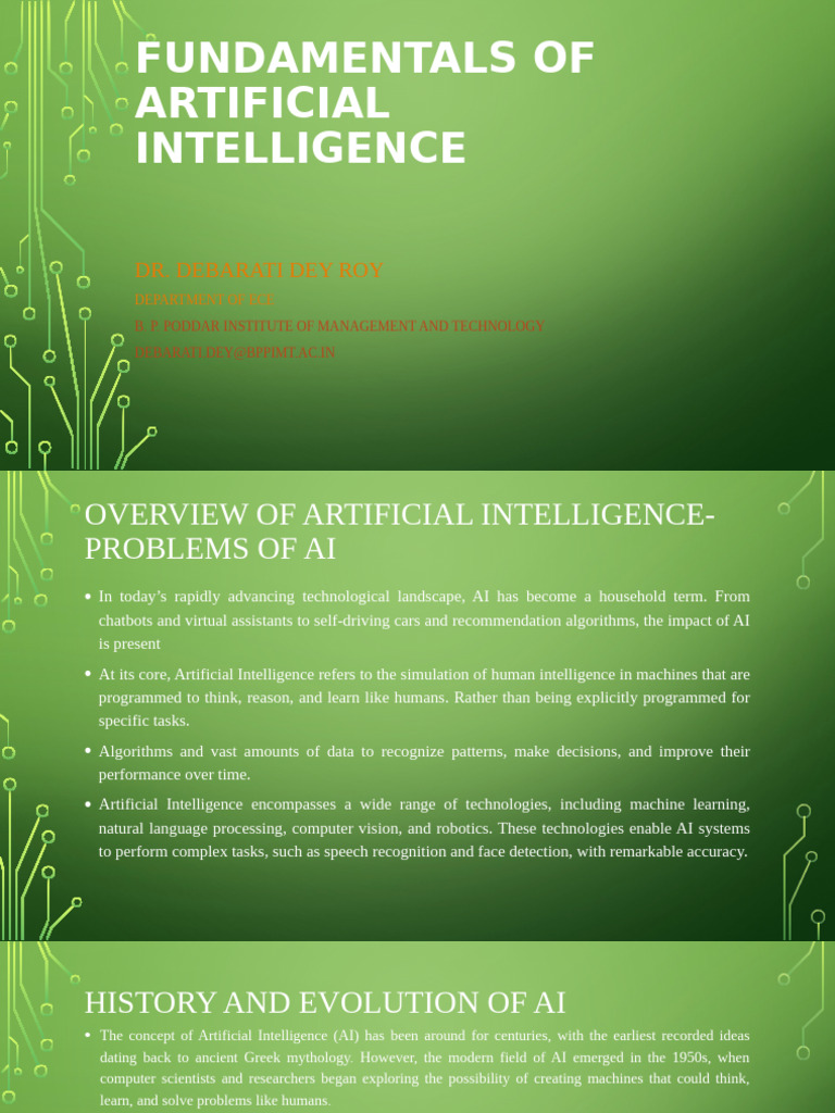 Overview of Artificial Intelligence | PDF | Artificial Intelligence ...
