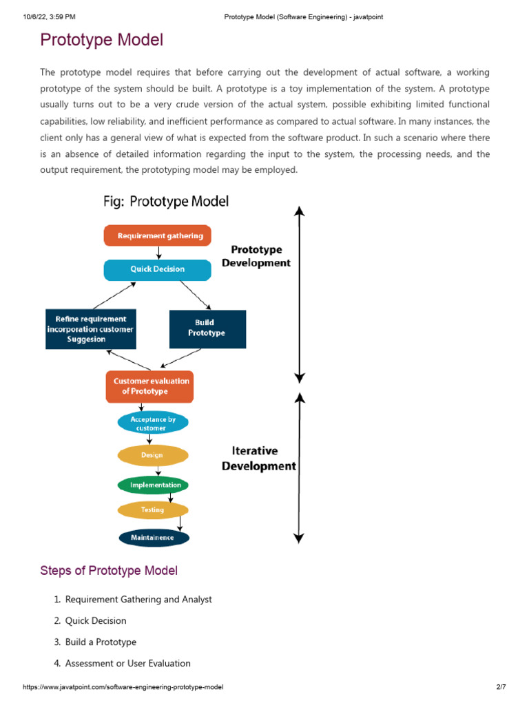 Unit - 1 Prototype Model (Software Engineering) | PDF | Prototype ...