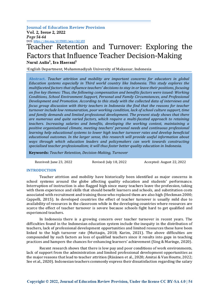 Teacher Retention and Turnover | PDF | Cost Of Living | Employee Retention
