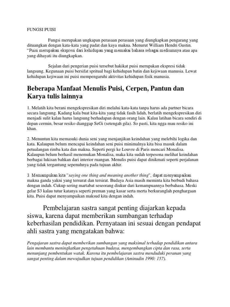 Manfaat Menulis Puisi Menurut Para Ahli KT Puisi