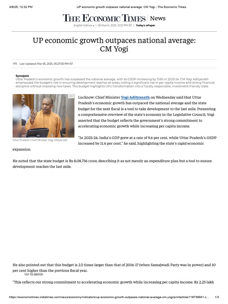 3 UP Economic - 060325 | PDF | Gross Domestic Product | Economic Growth