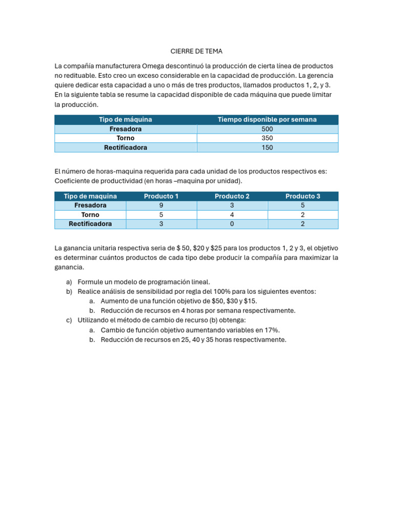 Cierre de Tema | PDF