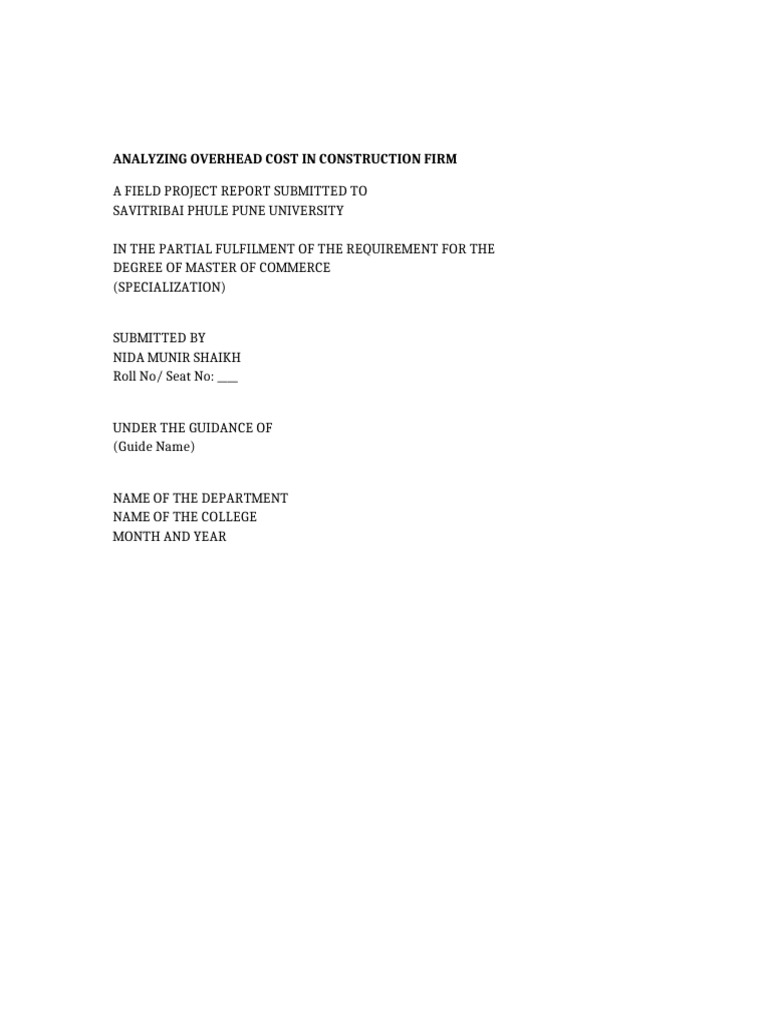 Analyzing Overhead Cost Construction | PDF