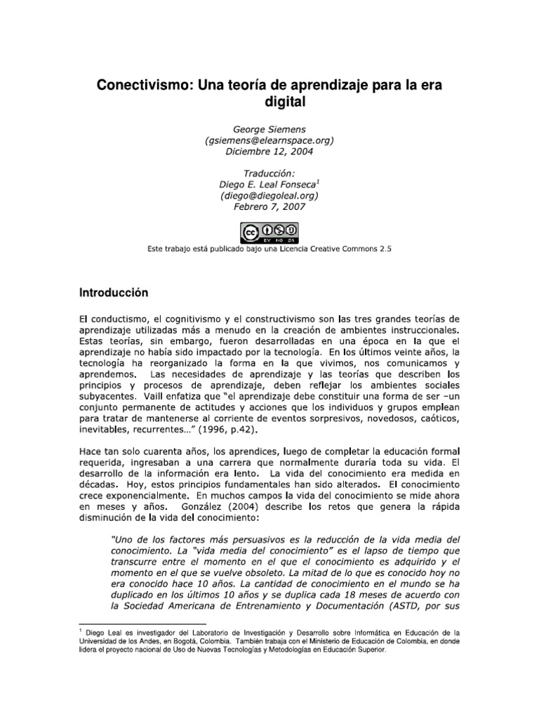 Conectivismo | PDF