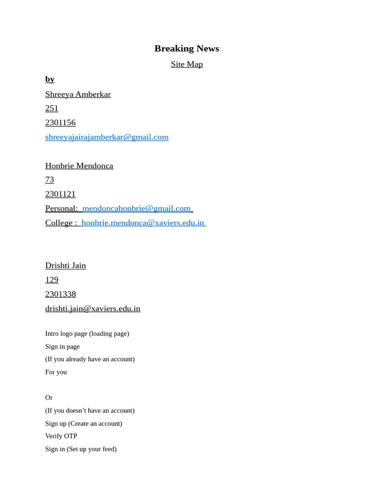 UI UX Site Map | PDF