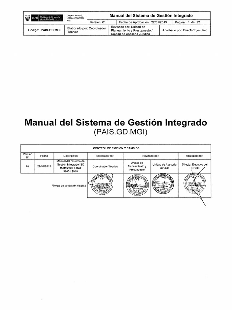 Sistema de Gestion Integrado | PDF