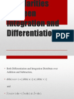 Simillarities Between Integration and Differentiation
