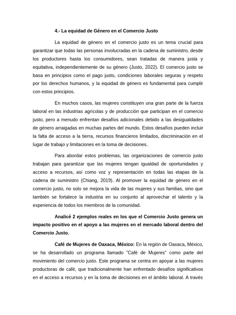 4.-La Equidad de Género en El Comercio Justo | PDF | Igualdad de género ...