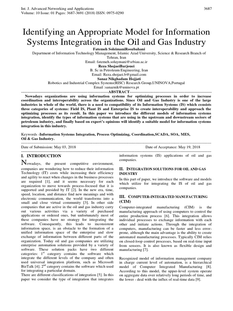 Information Systems Integration in Oil & Gas | PDF | Web Service ...