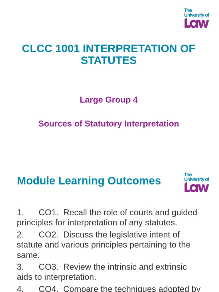 Statutory Interpretation Principles Guide | PDF | Statutory ...