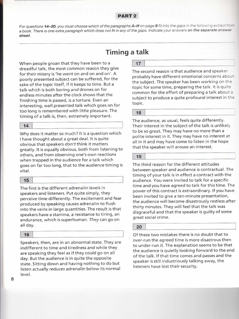 cae+reading+test+part+7 | PDF