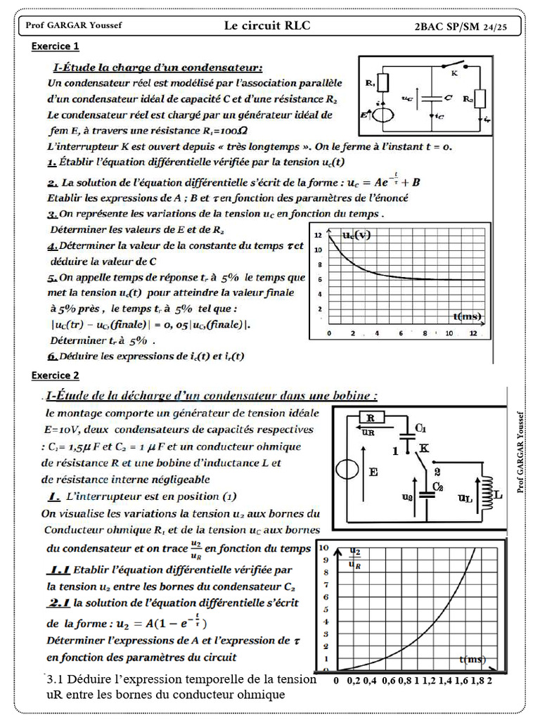 Analyse du Circuit RLC en Exercice | PDF