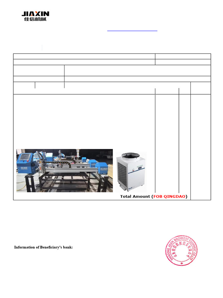 (FOB QINGDAO) Quotation of 2000W Portable Laser Cutter | PDF | Optical ...