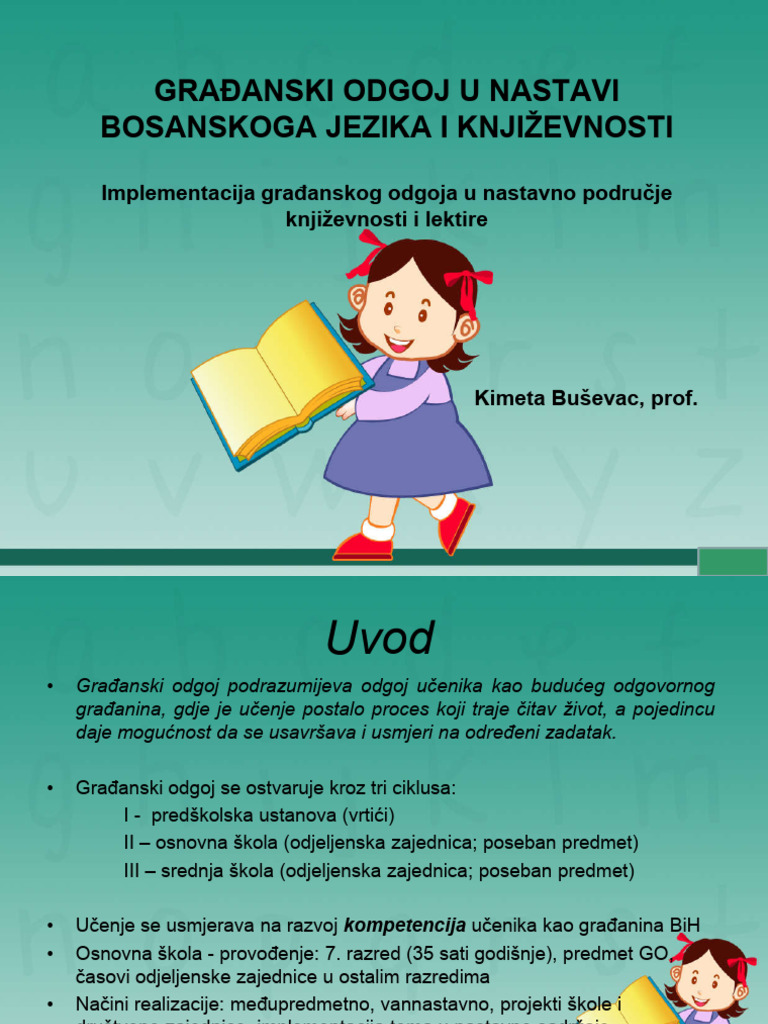 GO U Nastavi Bosanskog Jezika | PDF