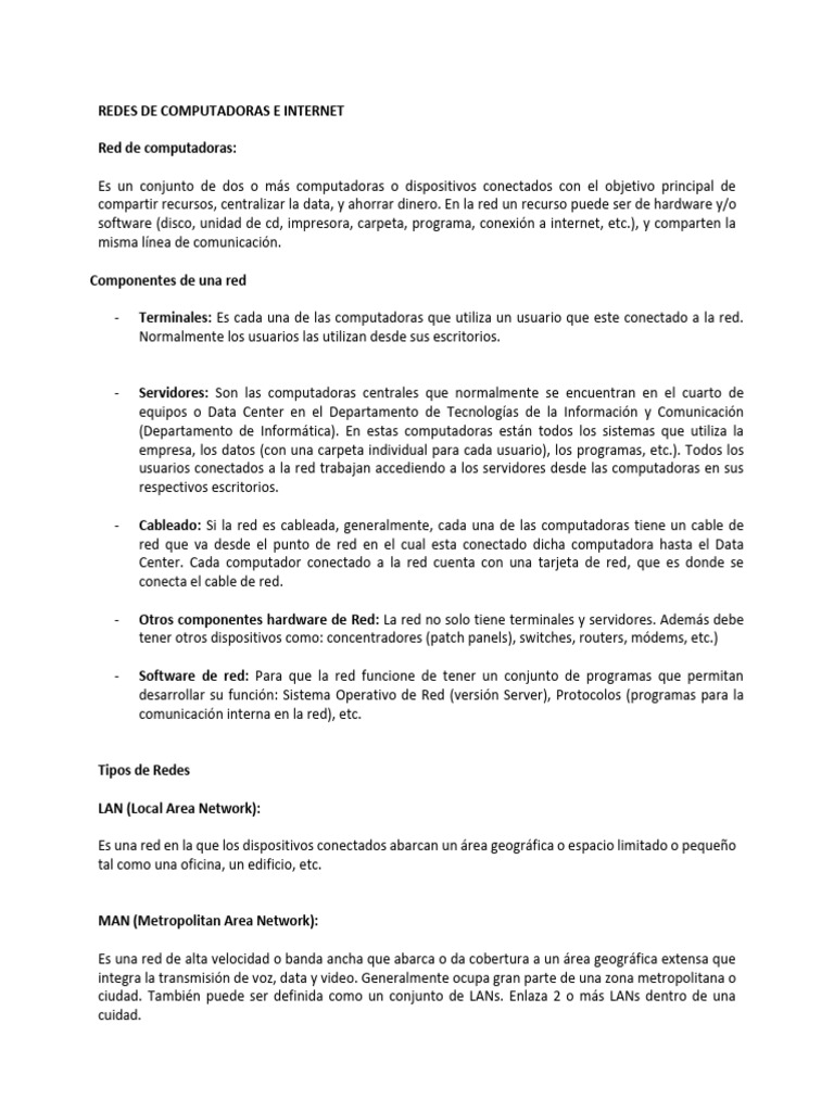 Redes de Computadoras e Internet | PDF | Red de computadoras | Red mundial