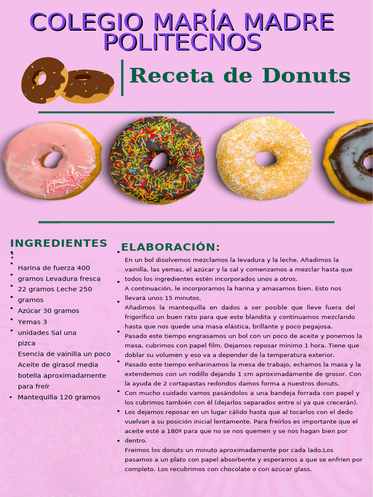Receta Original de Donuts Caseros | PDF