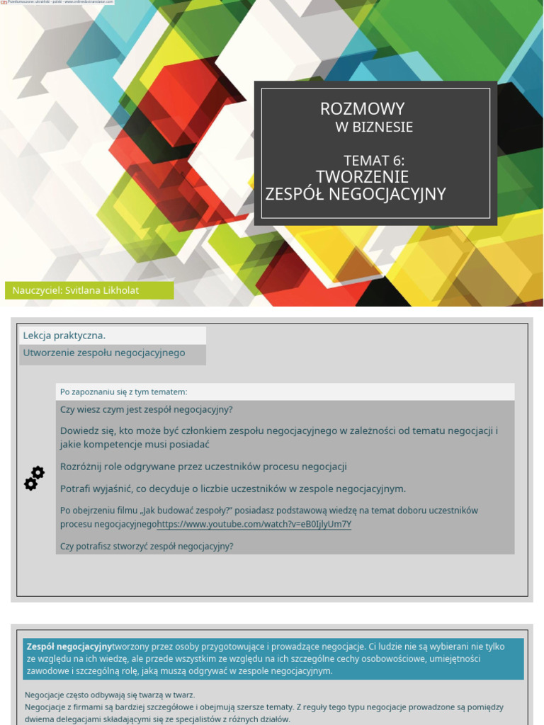 Пр 6 Формування переговорної команди.uk.pl | PDF