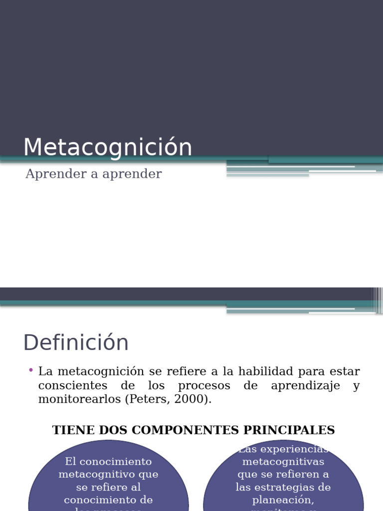 Metacognición: Estrategias de Aprendizaje | PDF | Metacognición ...