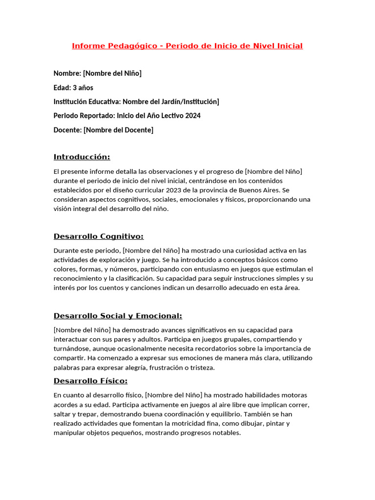 Modelo 2 | PDF | Educación de la primera infancia | Las emociones