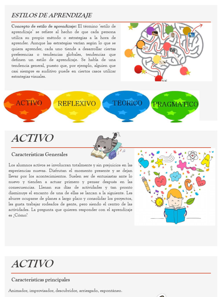 Presentacion Multimedia Estilos de Aprendizaje | PDF | Aprendizaje | Teoría