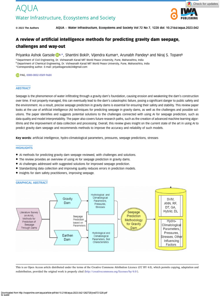 A Review of Artificial Intelligence Methods For Predicting Gravity Dam ...