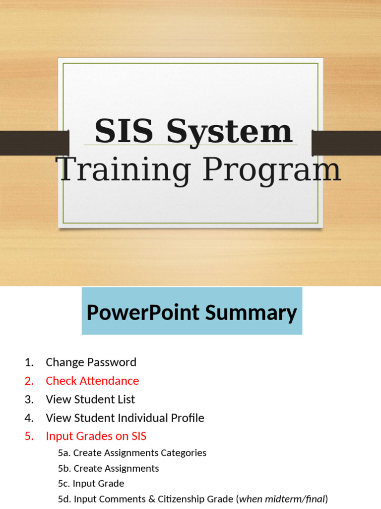 SIS Instruction New | PDF