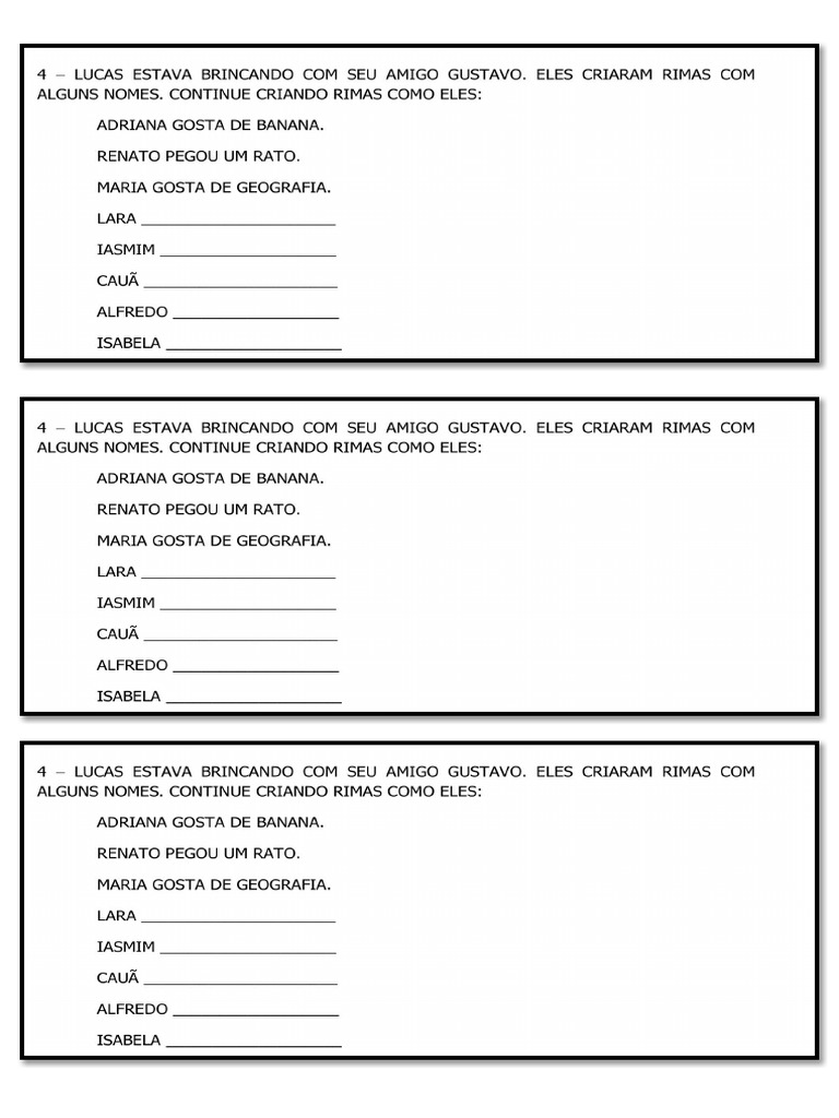 Rima Com Nome | PDF