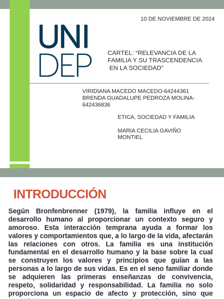 Importancia de la Familia en la Sociedad | PDF | Familia | Sociedad