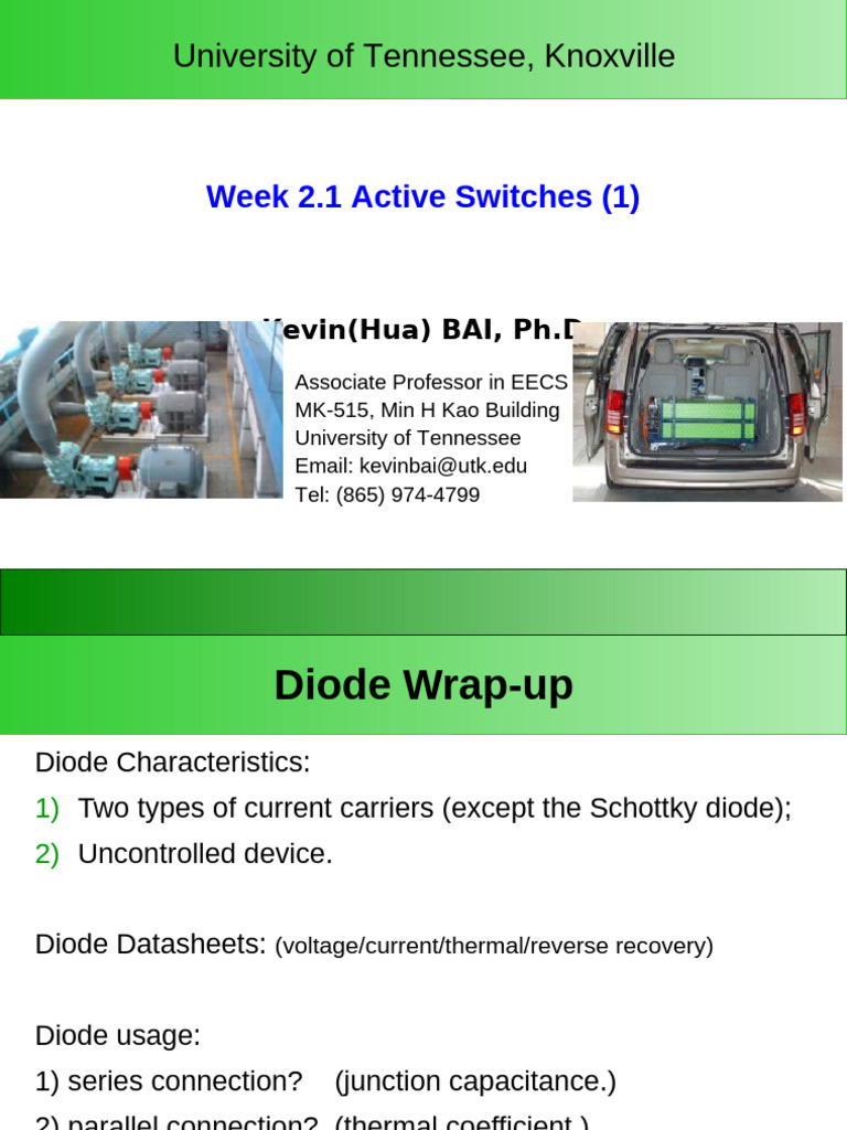 Week 2.1 Active Switch | PDF | Diode | Bipolar Junction Transistor