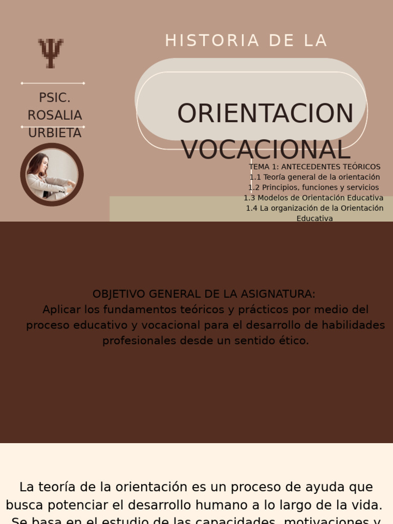 Teoría y Modelos de Orientación Vocacional | PDF