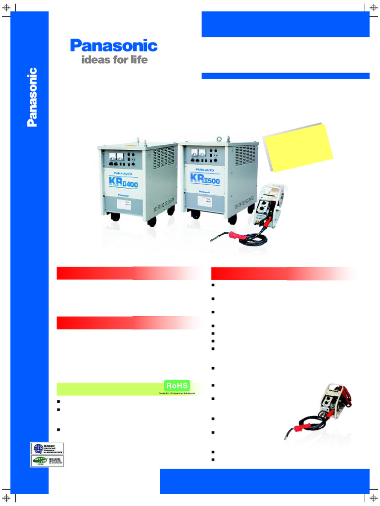 Panasonic KR2 Series Welding Systems | PDF | Power Supply | Welding