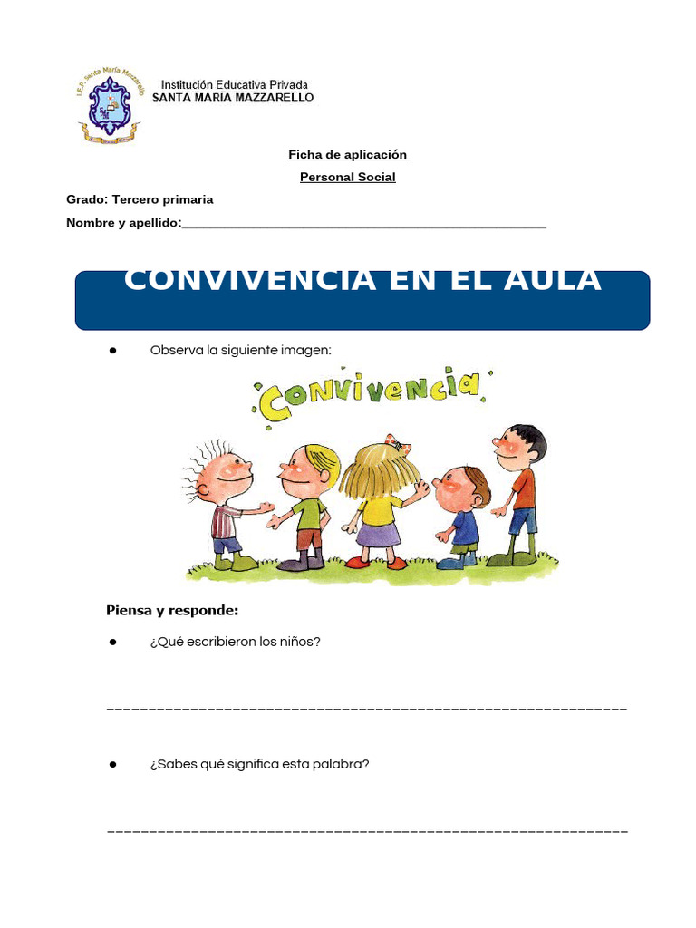 Ficha de Aplicación de Personal Social | PDF