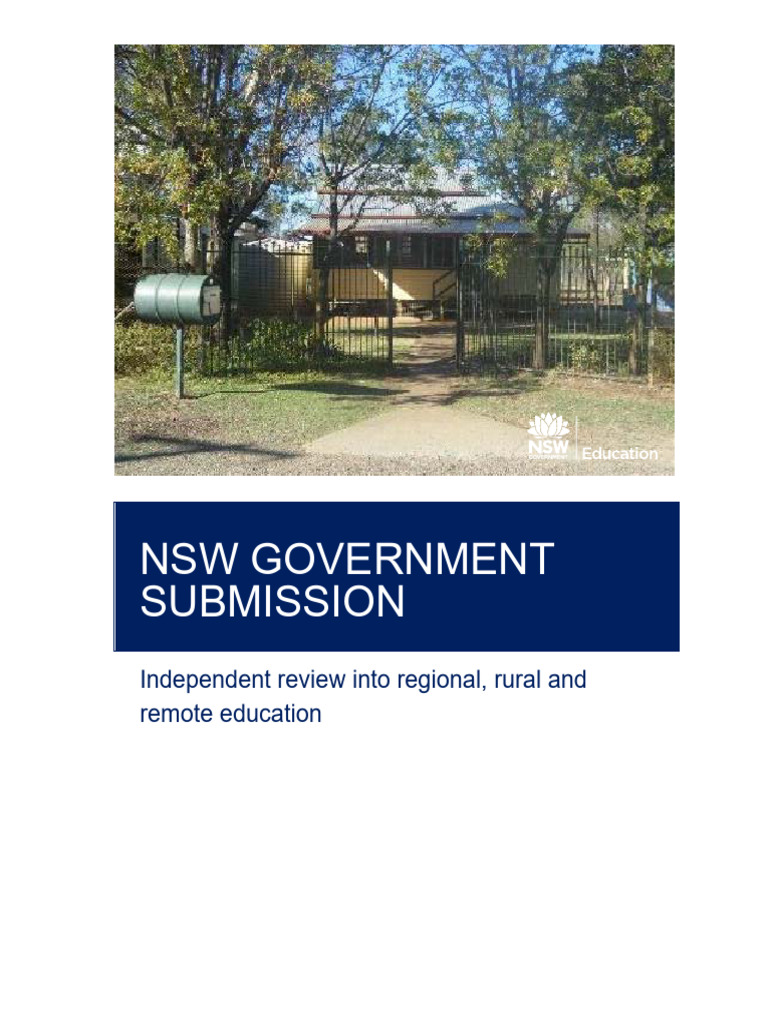 NSW Rural Education Review Submission | PDF | Teachers | Socioeconomic ...